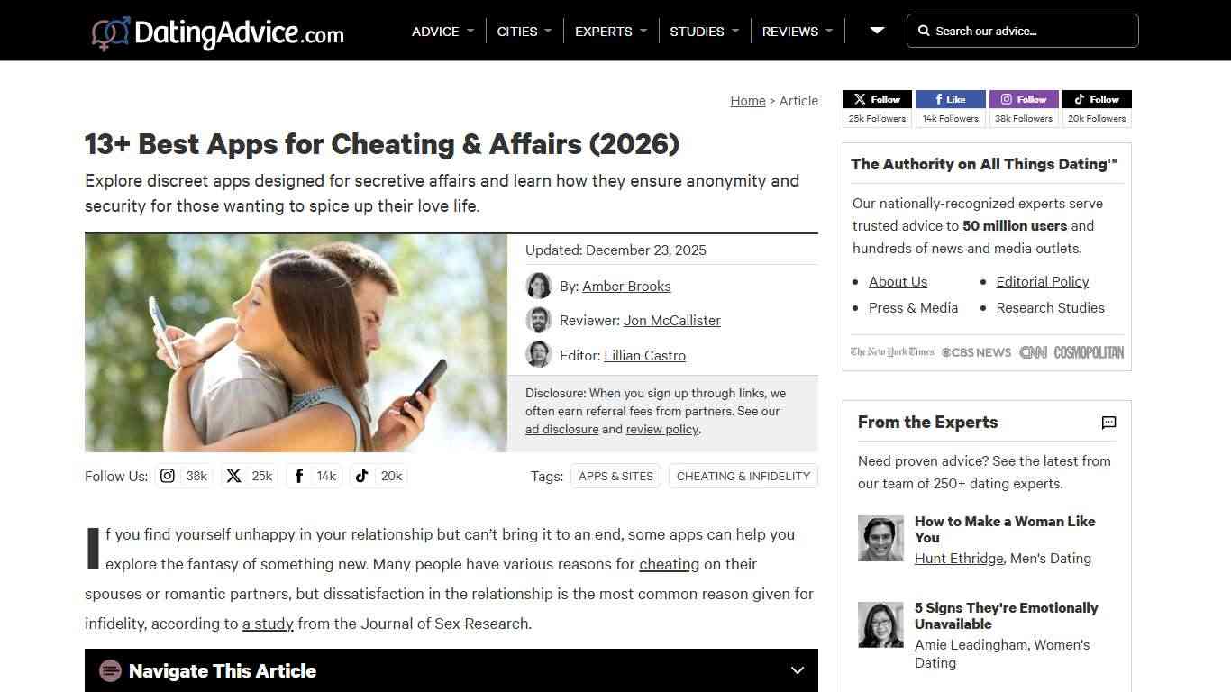 13+ Best Apps for Cheating & Affairs (2026)